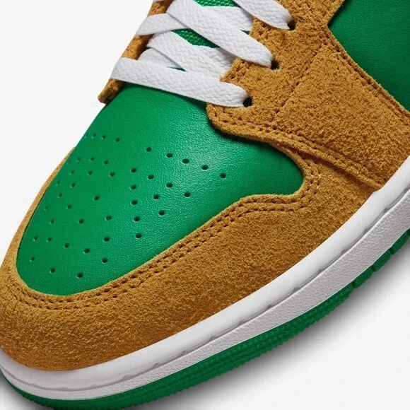 Nike Air Jordan 1 Mid SE DX4332-700 Sneakers Men's Chutney Green Lifestyle Shoes